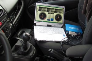 Recording data from the control unit and driving parameters