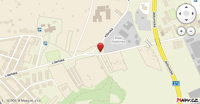 Mapa - Pracoviště Brno-Líšeňská (sídlo CDV)