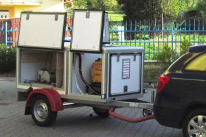 Improvement of utility properties of mobile exhaust gas collection equipment 